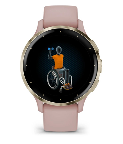 Ora inteligjente Garmin Venu 3S, ekran AMOLED, 10 ditë bateri, rozë