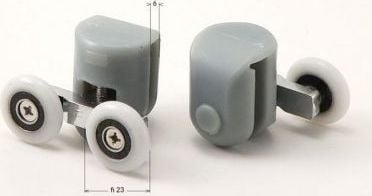Горни двојни тркала за туш кабина Deante XKCA1RU04, за ALFA DELTA CORNER, 25mm