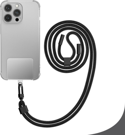 Rrip telefoni 4smarts PhonoLace 540489, universal deri 7\", 150cm, transparent