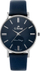 Orë burrash G.Rossi 10401A-6F1, mekanizëm quartz, rrip lëkure, blu