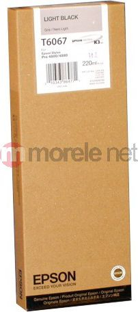 Patronë boje Epson T606700, Light Black, 220ml, origjinal