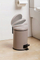 Kosh plerash Nordic Pedal Bin, 3 L, mbyllje e butë, ngjyrë taupe
