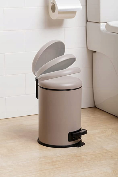 Kosh plerash Nordic Pedal Bin, 3 L, mbyllje e butë, ngjyrë taupe