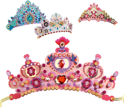 Креативен сет Djeco Do It Yourself Princess Crowns Mosaics, 4 круни, 5+