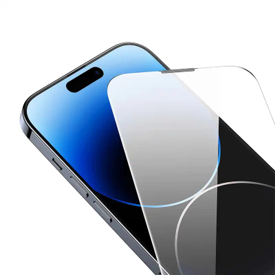 Xham mbrojtës Baseus Corning për iPhone 14 Pro Max, filtër pluhuri, filtër dritë blu, transparent