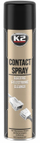 Spray pastrimi për kontakt K2 Contact Spray, për pjesë elektrike dhe elektronike, 600 ml, i zi