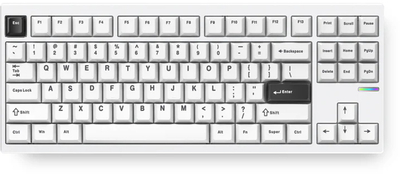 Гејминг тастатура MCHOSE GX87 Ultra, механичка безжична, TKL, бела