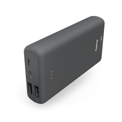 Power bank Hama "Supreme 20HD", 20000mAh, e hirtë