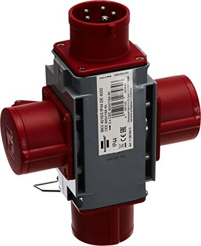 Shpërndarës rryme Brennenstuhl 1081640, CEE 5 pol, IP44, portokalli