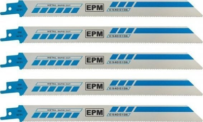 Set tehësh për sharre EPM S1122B, 225mm, 14TPI, për hekur, 5 copa