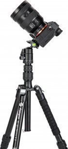 Tripod për kamerë Fotopro 58, alumin, kokë sferike, 8 kg, i zi