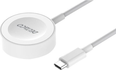 Karikues Apple Watch Deltaco AWC-101, USB-C, kabllo 1 m, i bardhë