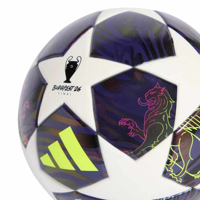 Top futbolli adidas Champions League Budapest Mini, madhësi mini, lejla me të bardhë