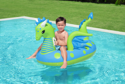 Надувачки душек за деца Bestway Dragon Ride On, до 45 kg, повеќебоен