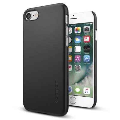Mbrojtëse Spigen Thin Fit për iPhone 7/8/SE (2022/2020), e zezë