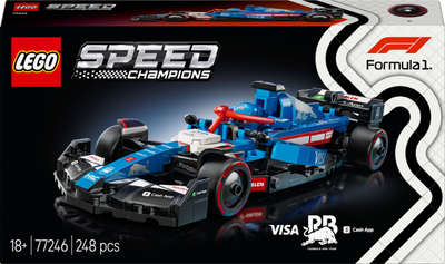 Set LEGO Speed Champions Visa Cash App RB VCARB 01 F1 Race Car, model ekspozimi, për të rritur, shumëngjyrësh