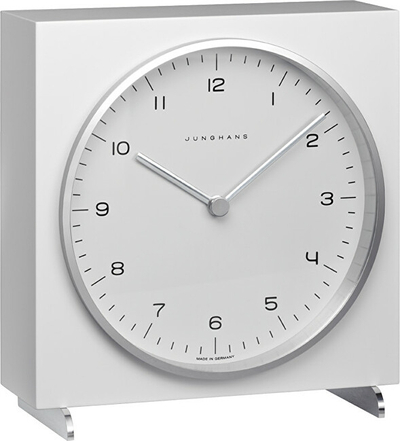 Orë tavoline Junghans Max Bill Tischuhr Quartz 363/2210.00, e argjendtë
