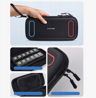 Etui mbrojtëse Supcase Carrying Mini për Nintendo Switch 2, kompakte, me rrip dore, e zezë