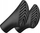 Këshilla gome për bastun Nordic Walking Hi-Tec Nordic Boots, set 2 copë, të zeza