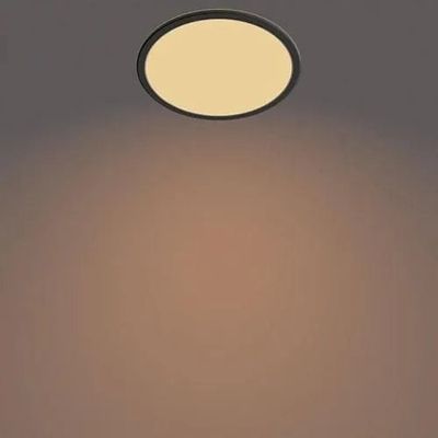 Плафонска таванска светилка Philips SuperSlim LED, Ø24.5 cm, IP44, црна