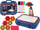 Lodër projektor për vizatim LEANToys, set me disqe figura, me valixhe, blu