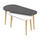 Set tavolina për kafe Aprilia 2-pjesësh (HM18179.01), zezë/ bardhë