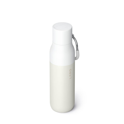 Shishe uji Larq Flip Top, 500ml, me filtër uji, e bardhë granite