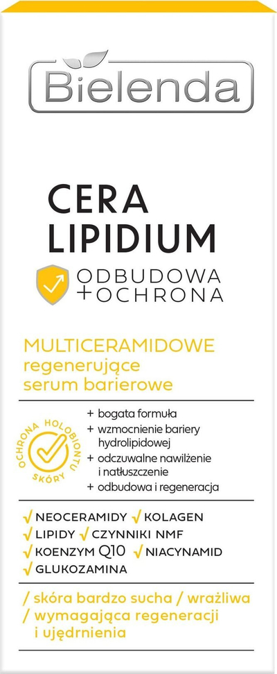 Серум за лице Bielenda Cera Lipidium Multiceramide Regenerating Barrier, 30 ml, за сува и чувствителна кожа