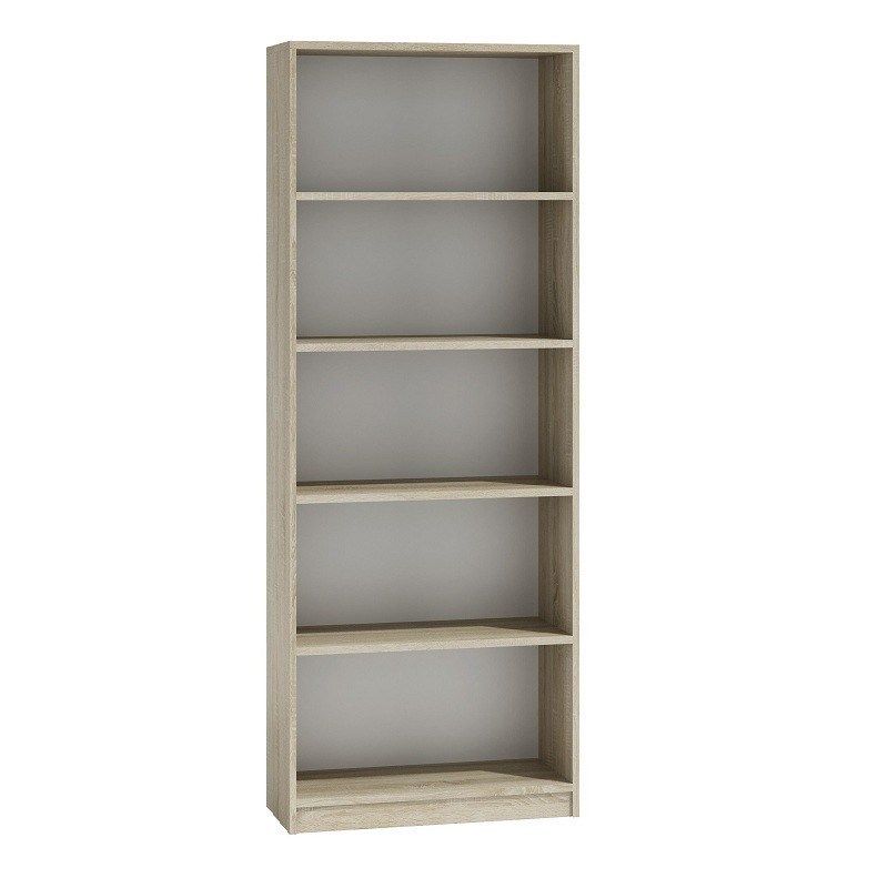 Raft librash Topeshop Bookcase 60cm, 5 rafte, druri Sonoma, ngjyrë lisi
