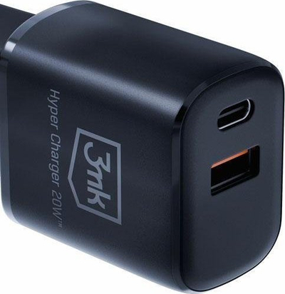 Karikues muri 3MK Hyper Charger 20W, 2 porta USB e USB-C, i zi