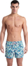 Rroba banje burrash Arena Beach Short Allover, të shkurtra, thahen shpejt, me shumë ngjyra blu jeshile e bardhë, M