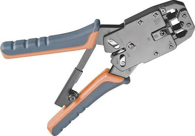 Vegël shtrënguese për priza Goobay RJ10 / RJ11 / RJ12 / RJ45, e hirtë