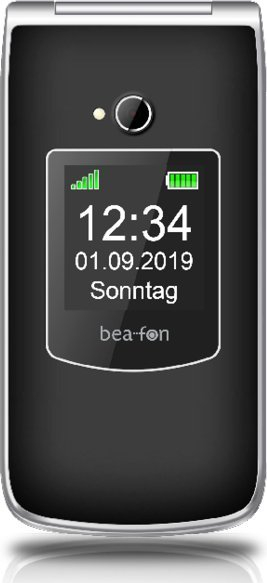 Телефон Beafon SL595, 2.4", на преклоп, црно-сребрен