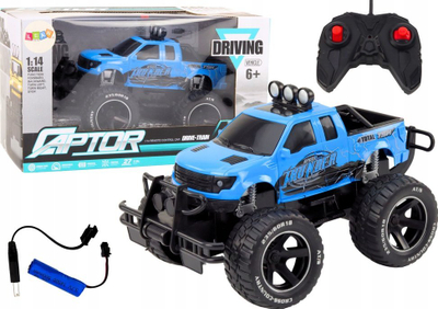 Makina me telekomandë Leantoys RC Off-Road 1:14, 27MHz, blu