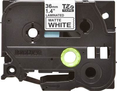 Kasetë etiketuese Brother TZe M261, 36mm, tekst i zi në sfond të bardhë, mat