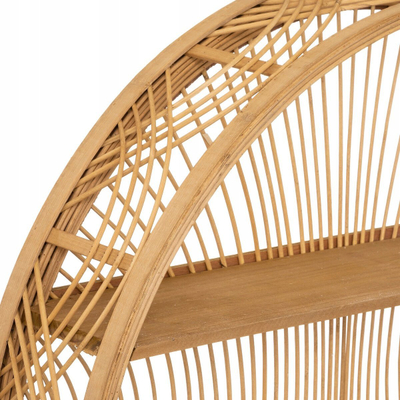 Raft muror Atmosphera Inacio Bamboo, 70 cm, bambu dhe dru, bezhë