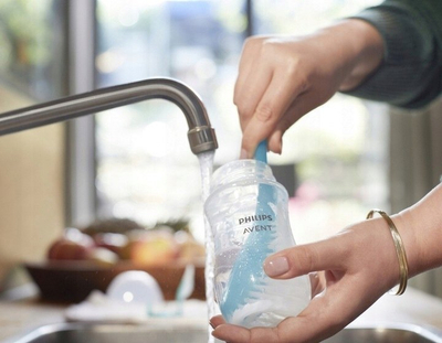 Bиберон Avent Natural SCY903/21, 260 ml, систем Responsive, сина