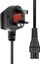 Кабел за струја ProXtend Type G до C5, 0.5m, 3A 250V, црн