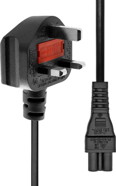 Кабел за струја ProXtend Type G до C5, 0.5m, 3A 250V, црн