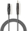 Kabllo audio Nedis OnStage, XLR 3 pin femër në 3.5 mm mashkull, 1m, gri