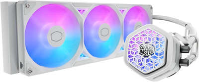 Ftohës uji AiO Cooler Master MasterLiquid 360 Atmos 2 VRM, radiator 360mm, RGB, i bardhë