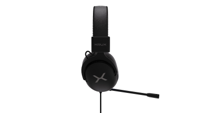 Слушалки Krux KRXC015, жичени, за компјутер и лаптоп, црни