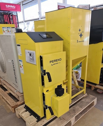 Котел на пелети Pereko QmPell EVO, 12kW, до 160m², сив