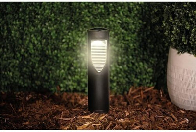 Lampë solare kopshti Grundig G657, LED, me kunjë tokësore, e zezë