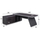 Shkruese zyre profesionale HM2084L, qoshe majtas, 220x180x76 cm, wenge gri