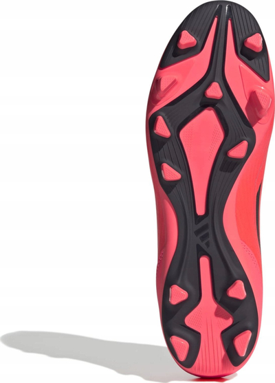 Këpucë futbolli Adidas F50 Club FxG IE0613, tapa FxG për bar natyral, pjesë e sipërme sintetike, portokalli e kuqërremtë e zezë