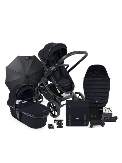 Karrocë bebe iCandy Peach 7, 2 në 1, set komplet, e zezë