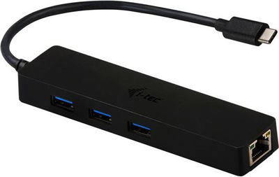 USB Hub I-TEC, 1x RJ-45, 3x USB-A 3.0