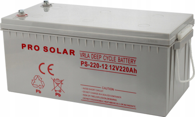 Bateri solare Volt Polska Deep Cycle Vpro, 12V, 220Ah