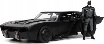 Lodër Jada Batman Batmobile 32731, figurë dhe makinë die cast, shkalla 1:24, i zi